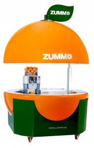 mobilny kiosk pomarańcza